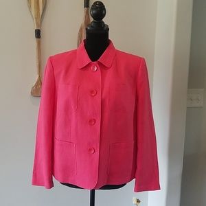 NWT Talbots Size 12 W Petite Linen Jacket